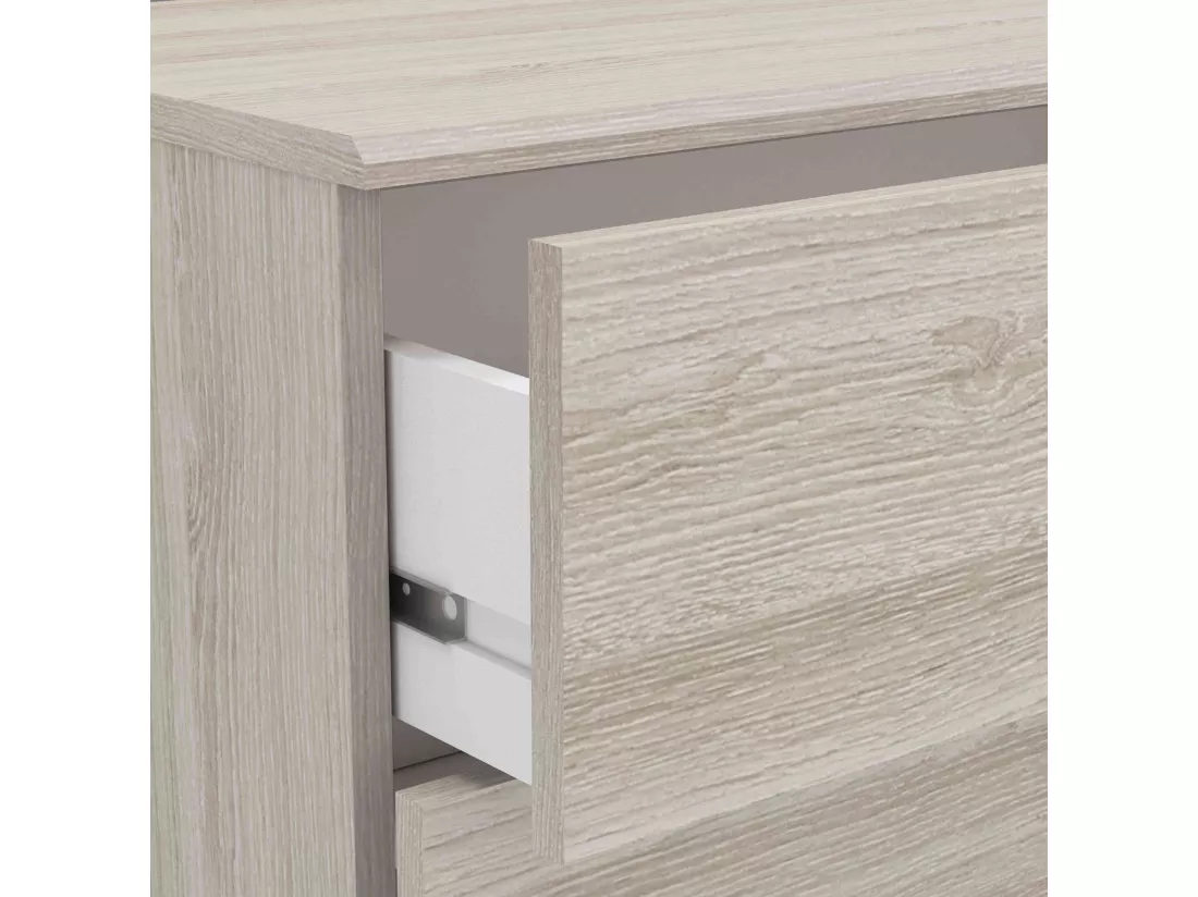Commode 4 tiroirs en bois imitation chêne shannon - CO180