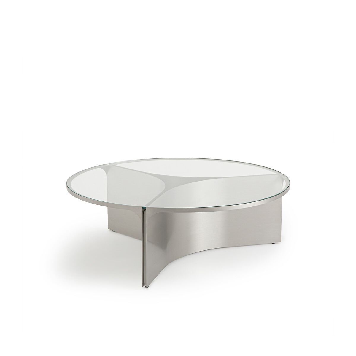 AM.PM<br>Mesa de centro em vidro e metal, modelo grande, Gira
