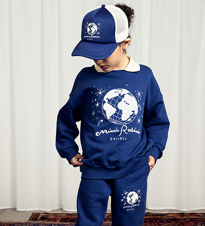 Mini Rodini Sweatpants - Society Emb - Blå