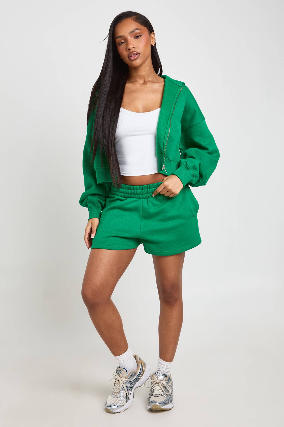 boohoo Sweat À Casynthétiqueche Zippé Oversize Boxy À Manches Ballon