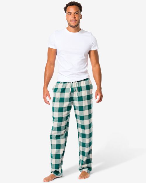 pantalon de pyjama homme flanelle à carreaux vert foncé