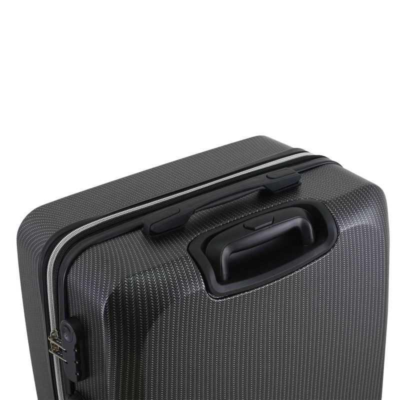 Lot de 3 valises rigides 379 Extensibles 55, 66 et 76 cm Noir