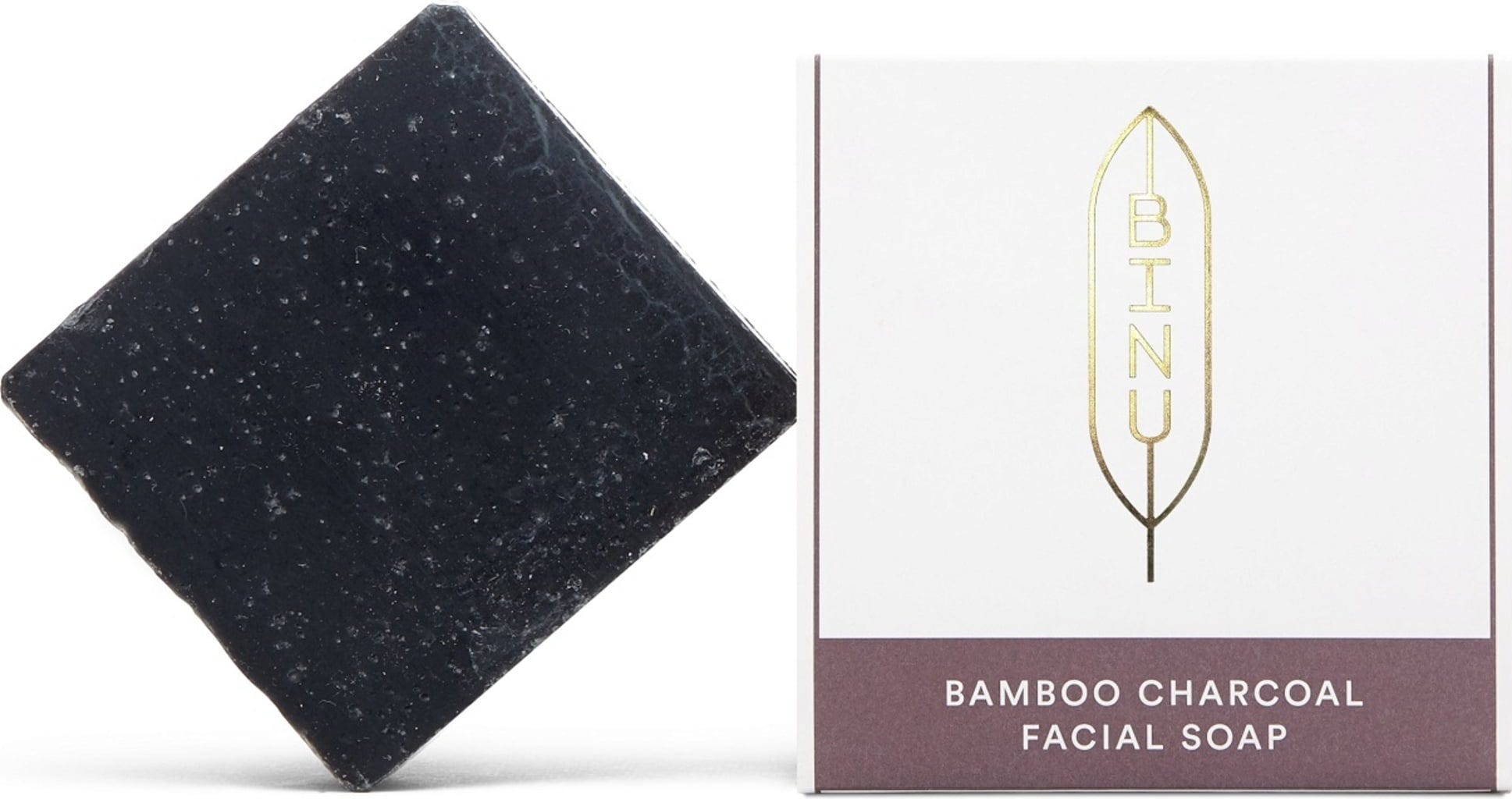 BINU  Bamboo Charcoal Facial Soap, 100 g