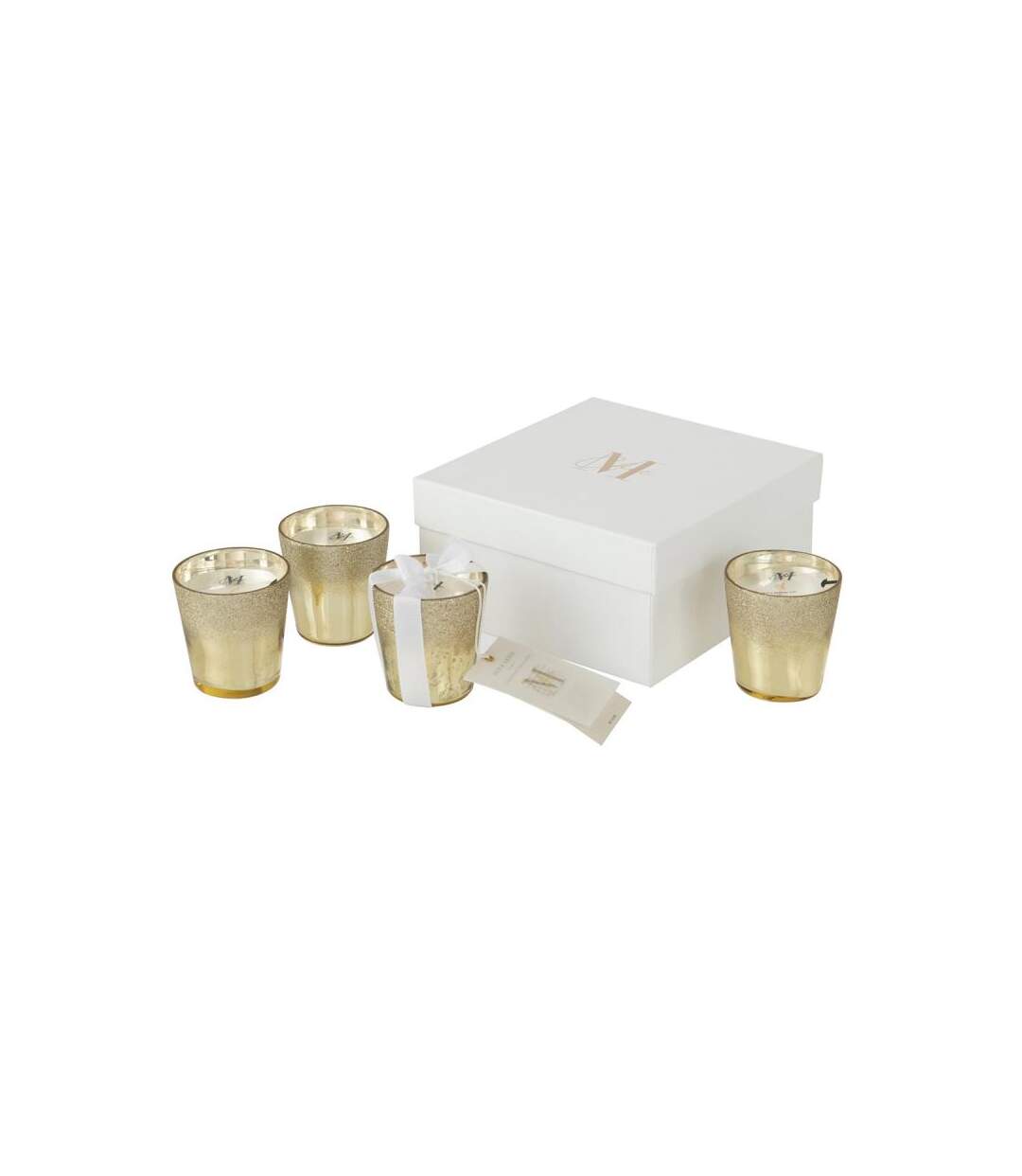 Paris Prix - Lot De 4 Bougies Parfumées deluxe 7cm Oud Amber