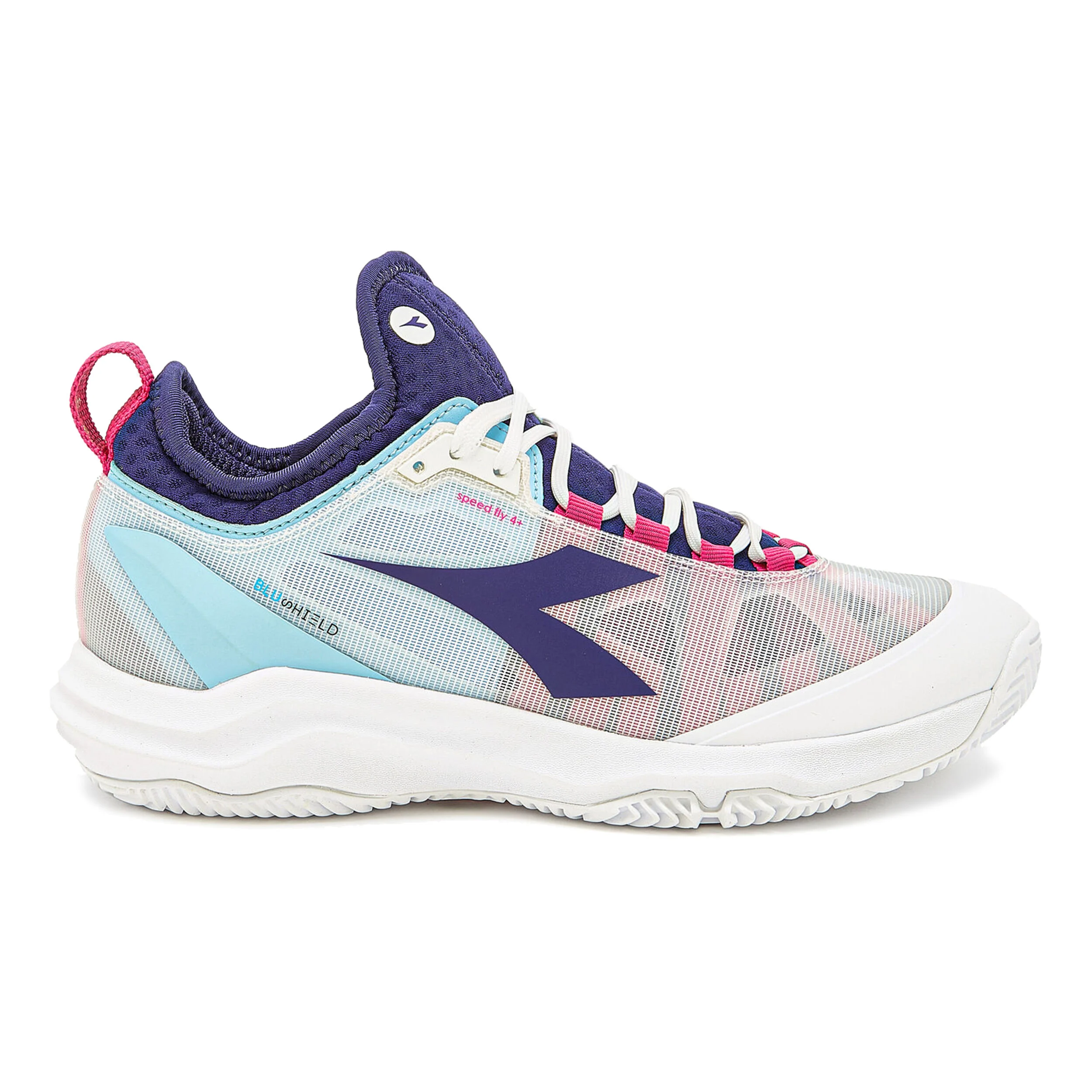 Diadora Speed Blushield Fly 4+ Chaussure Terre Battue Femmes - Blanc , Pink