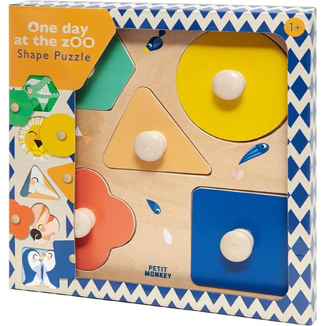 Petit monkey vormenpuzzel one day at the zoo