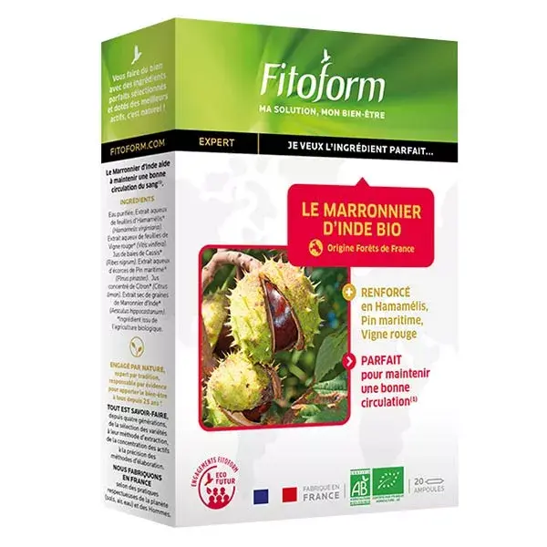 Fitoform Castanha-da-Índia Orgânica 20 ampolas