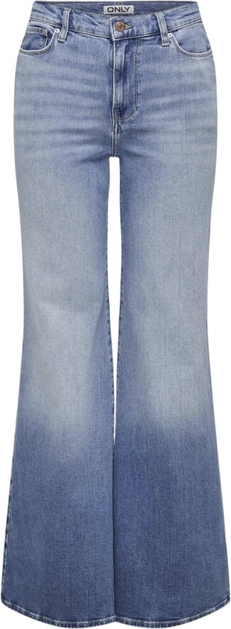 ONLY ONLPATRICIA HW WD FLARED DNM CRO265 Blå