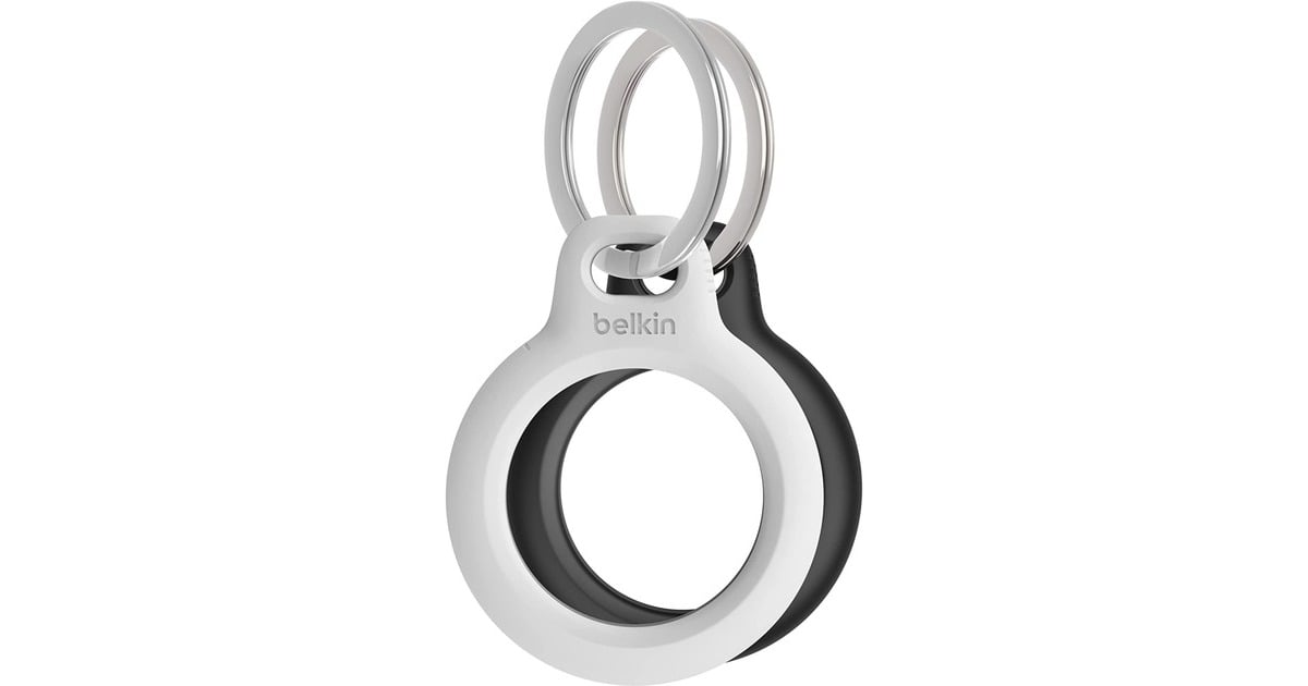 BelkinBeschermende houder met sleutelhanger voor AirTag – 2-pack sleeve  (Zwart/wit)