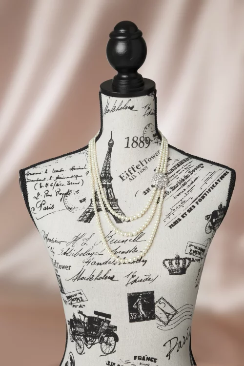 Lovely Parijs parels kristal ketting