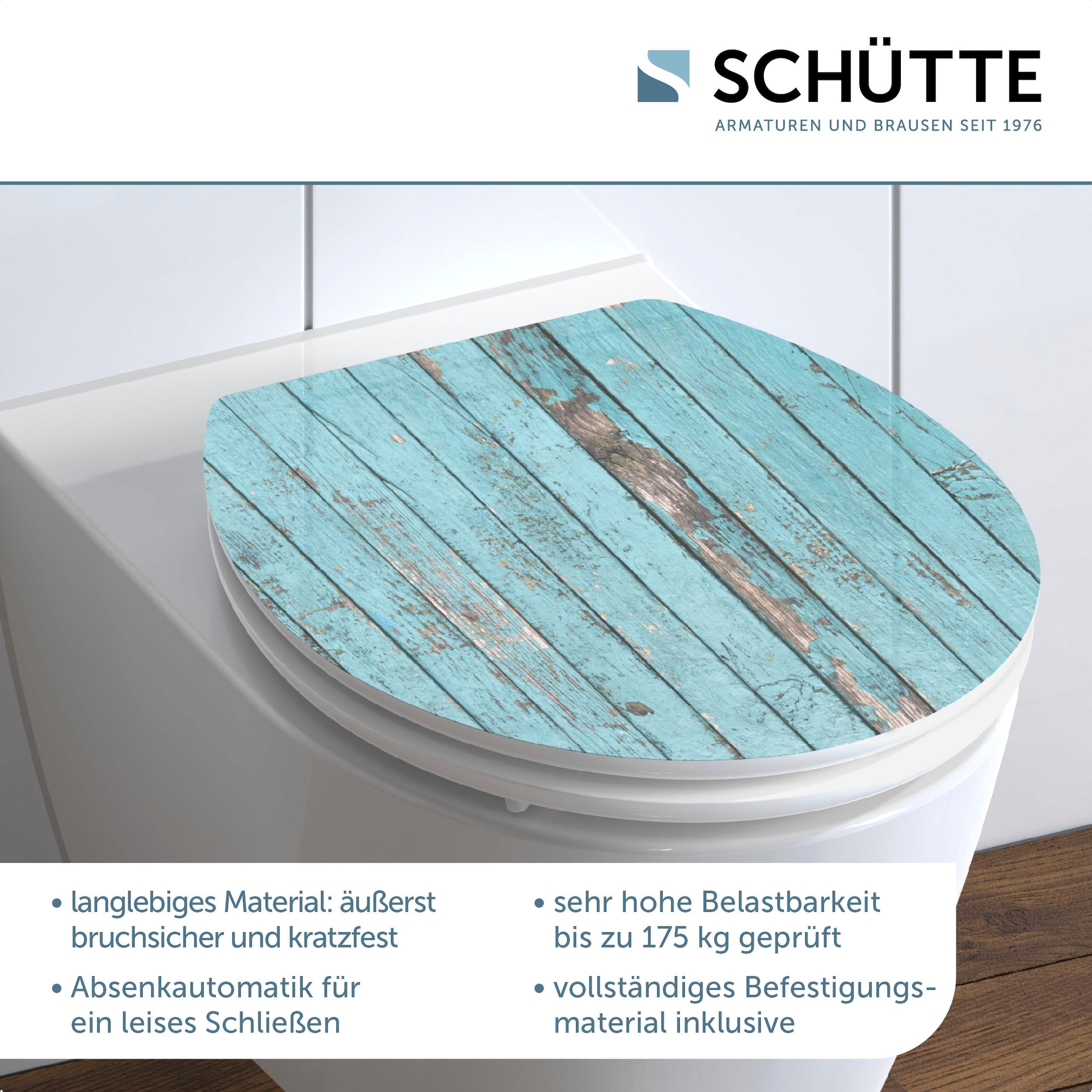 Schütte WC-Sitz »Blue Wood« High Gloss mit MDF Holzkern, mit Absenkautomatik