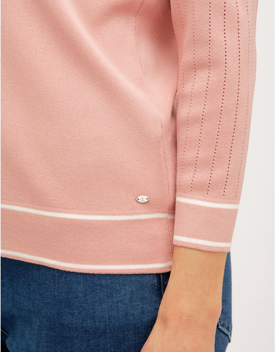 Pull chic rose pâle