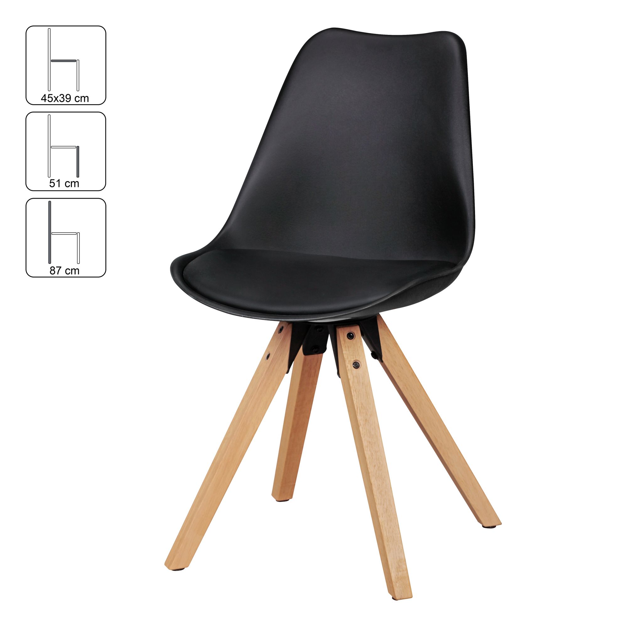 KADIMA DESIGN 2er Set Esszimmerstühle LUND: Samtbezug und Holzbeine, Skandinavisches Design, Komfortables Sitzen, Verschiedene Farben