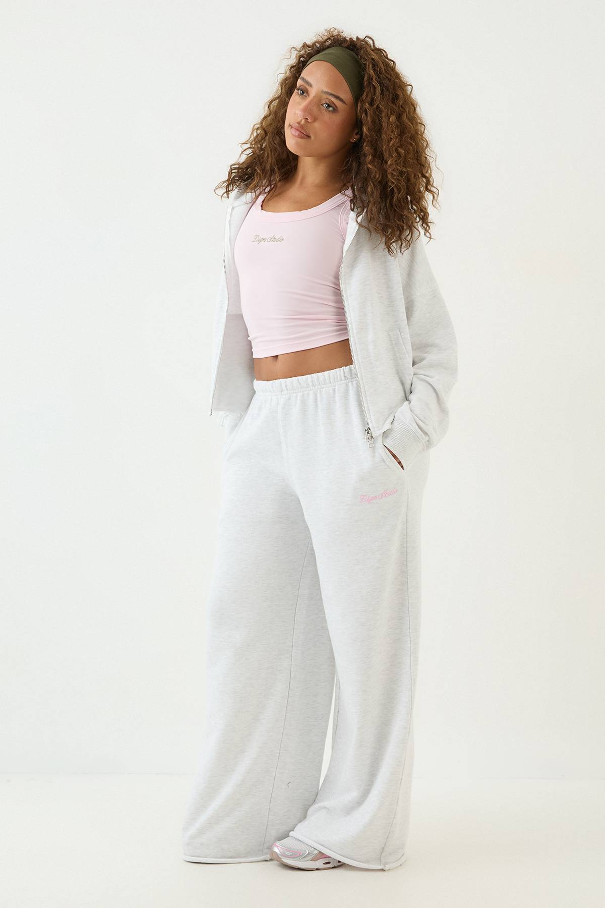 Jogging Studio Dsgn Taille Mi-haute Coupe Large Jambe Large Léger