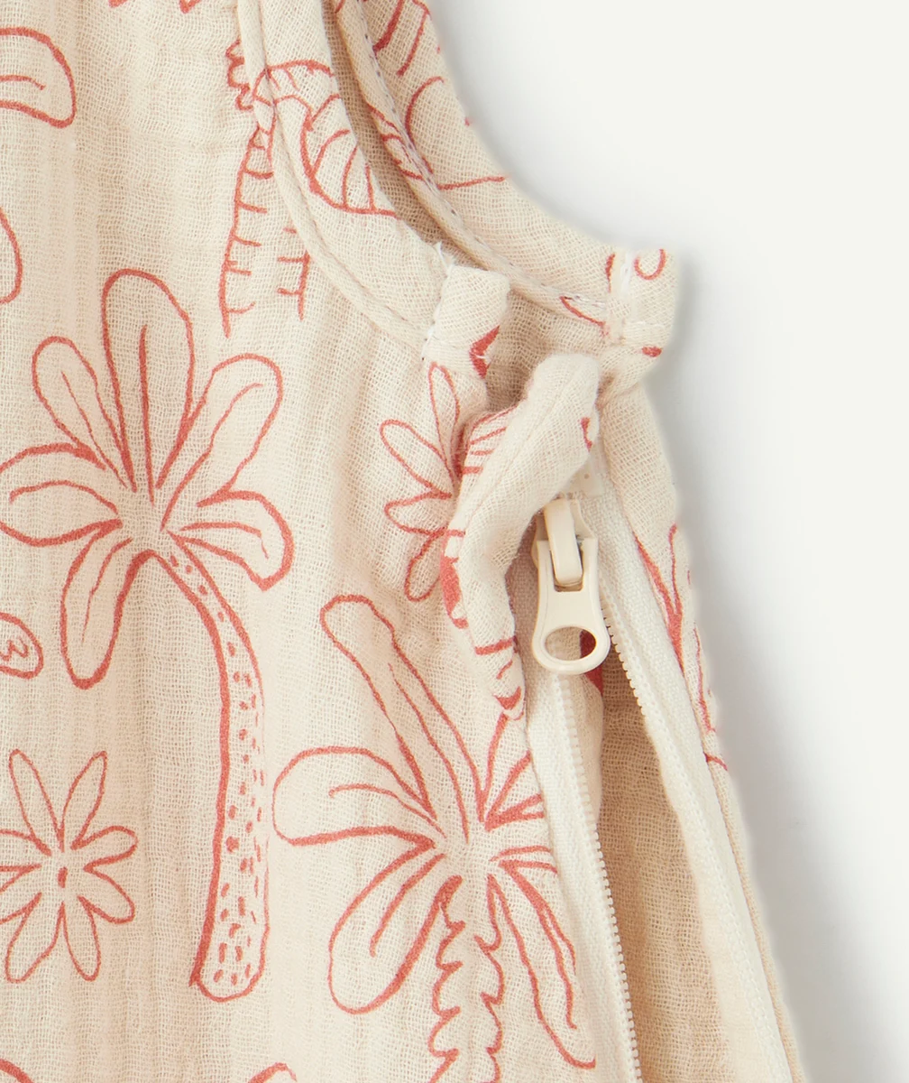 GIGOTEUSE BÉBÉ EN COTON BIO BEIGE AVEC IMPRIMÉ JUNGLE