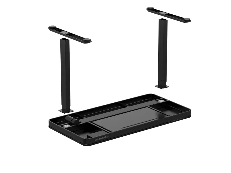 Activejet -skrivebord med elektrisk højdejustering 140x70 ET119W-C sort, Sort, 45 kg, 725 - 1225 mm, Træ, Rektangulær form, Stål