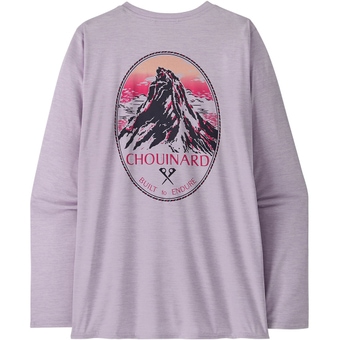 Patagonia Capilene Cool Daily Graphic Lands Langarmshirt Chouinard Crest: Foxglove Purple Damen