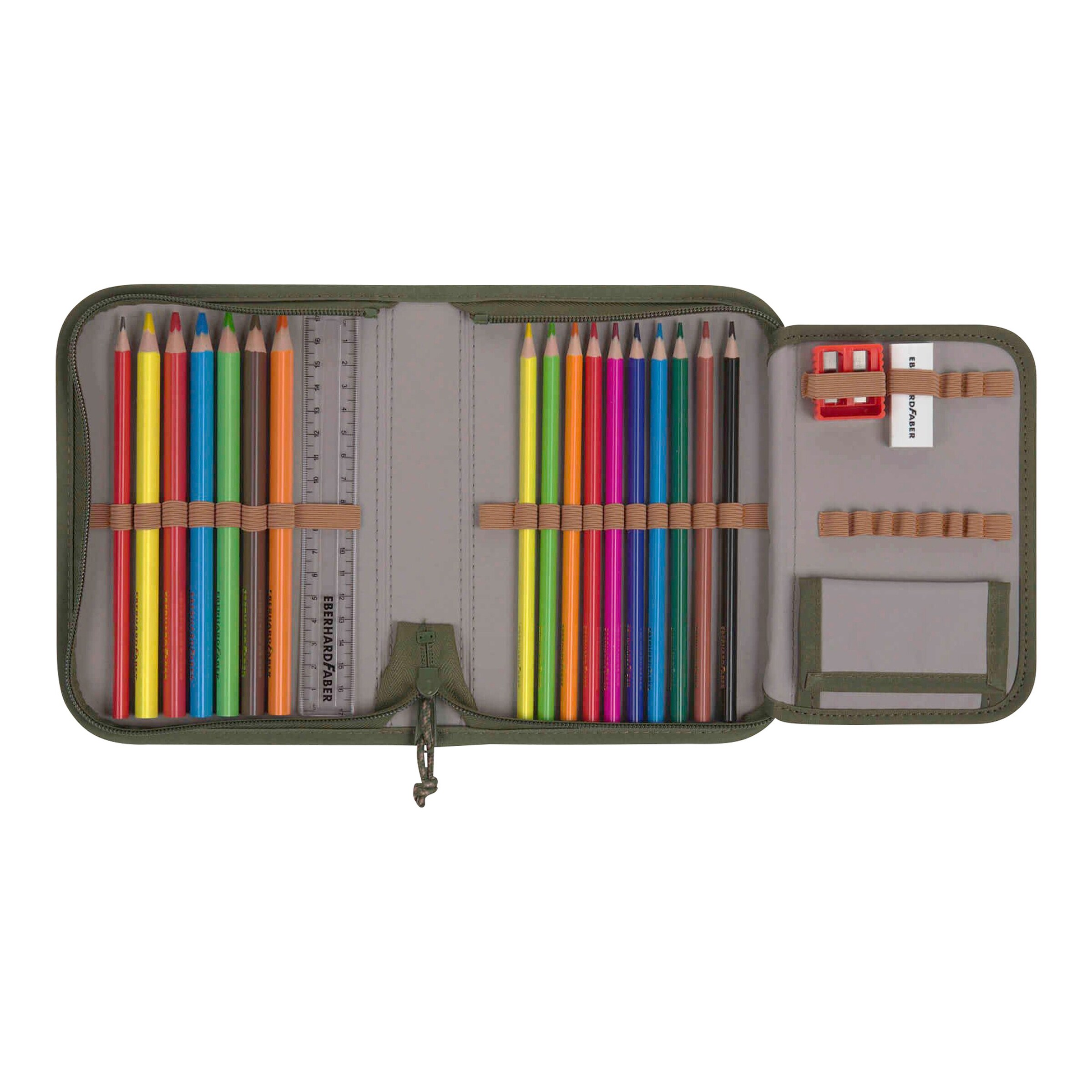 Lässig Schulranzen-Set Boxy Unique 7-tlg. olive