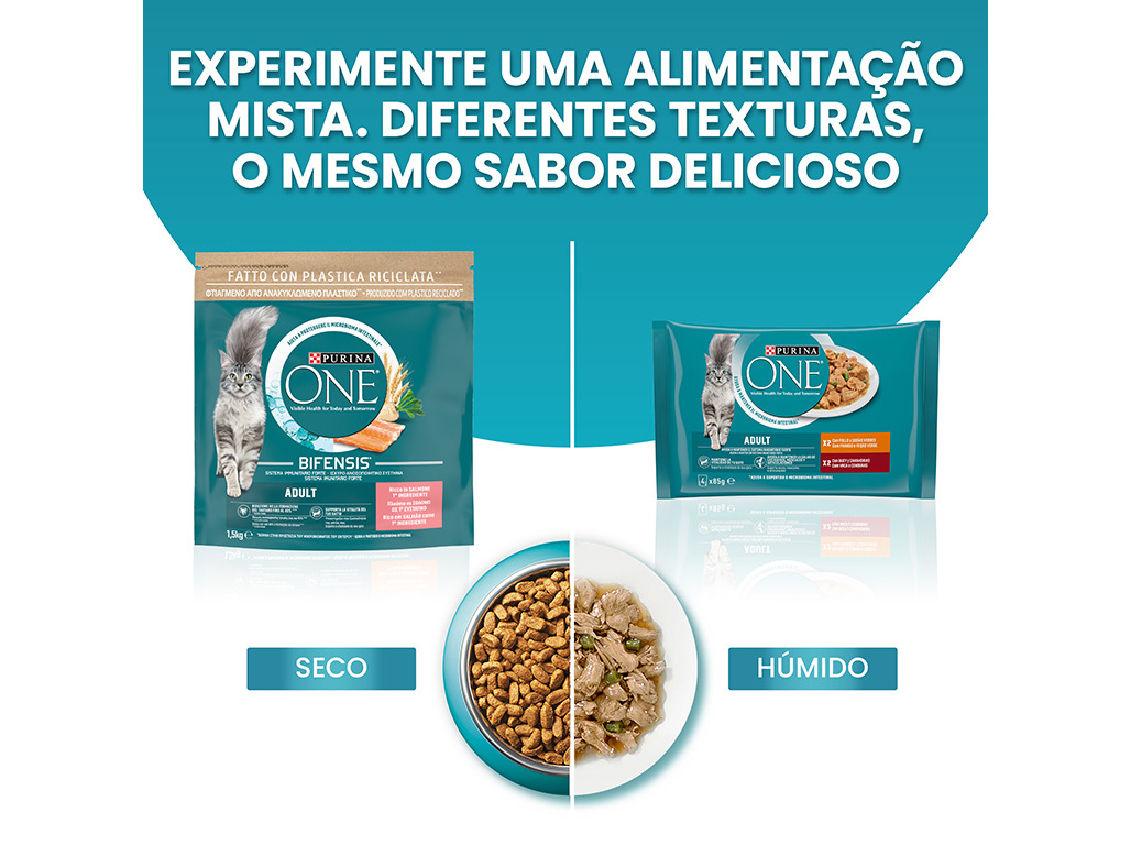 RAÇÃO PARA GATO PURINA ONE COM SALMÃO E ARROZ 1.5KG