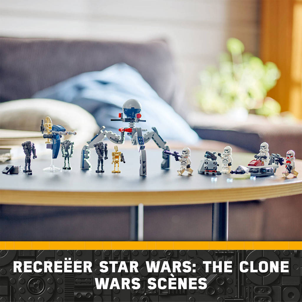 GoedClone Trooper & Battle Droid Battle Pack Bouwbaar The Clone Wars Speelgoed 75372
