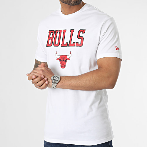 Tee Shirt NBA Team Logo Chicago Bulls 60357046 Blanc