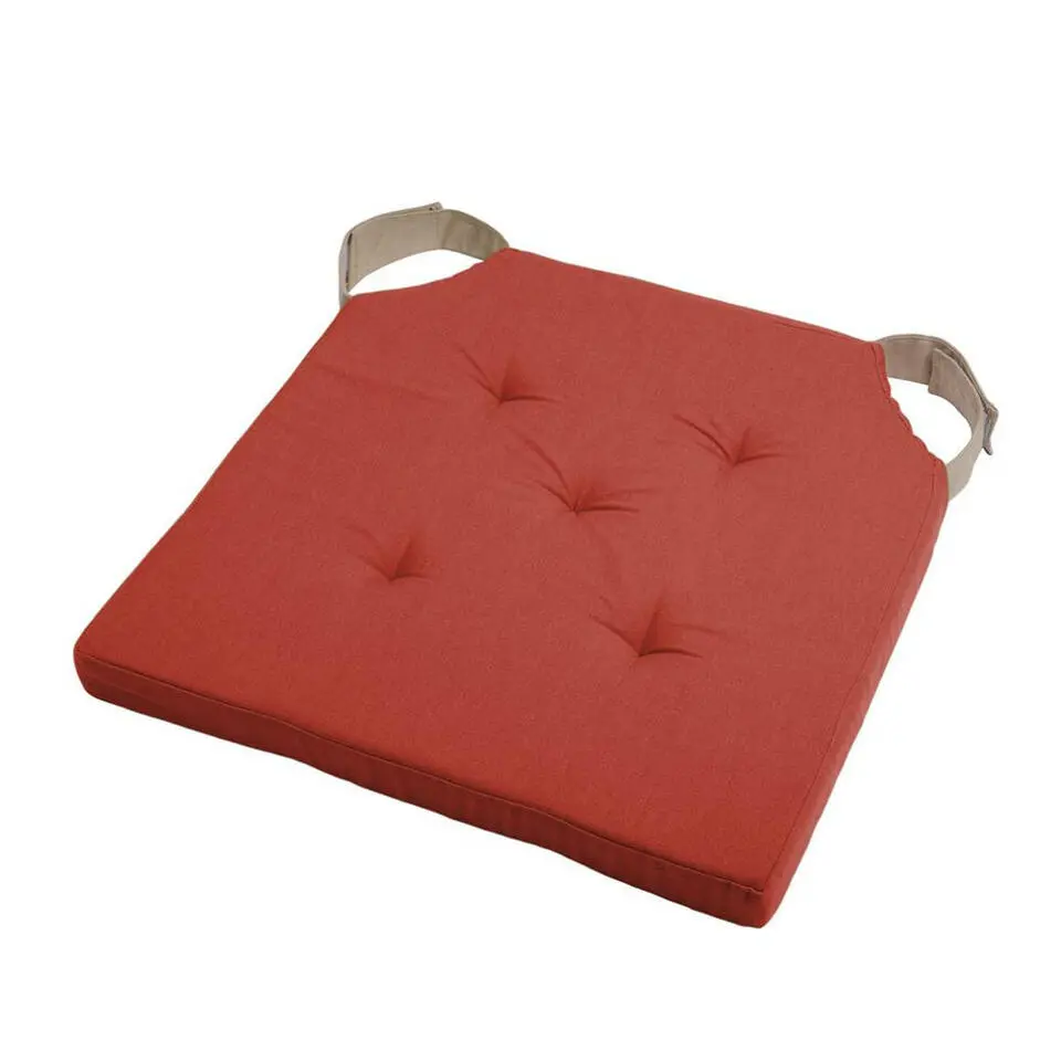 Stof Textile stoelkussen - terracotta - 38 x 38 x 4 cm