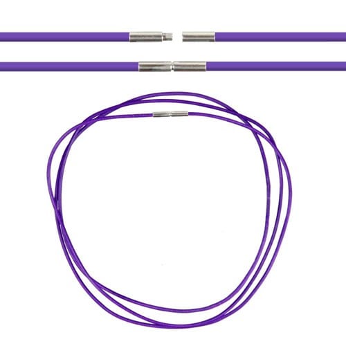 Cordon cuir 38 cm violet