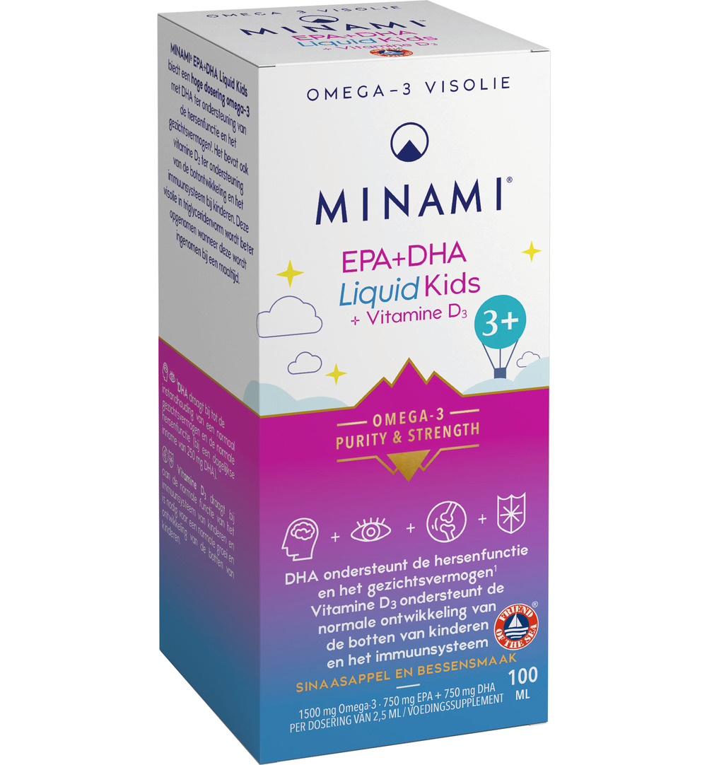 Minami Epa+Dha Liquid Kids + Vitamin D3 (100 ml)