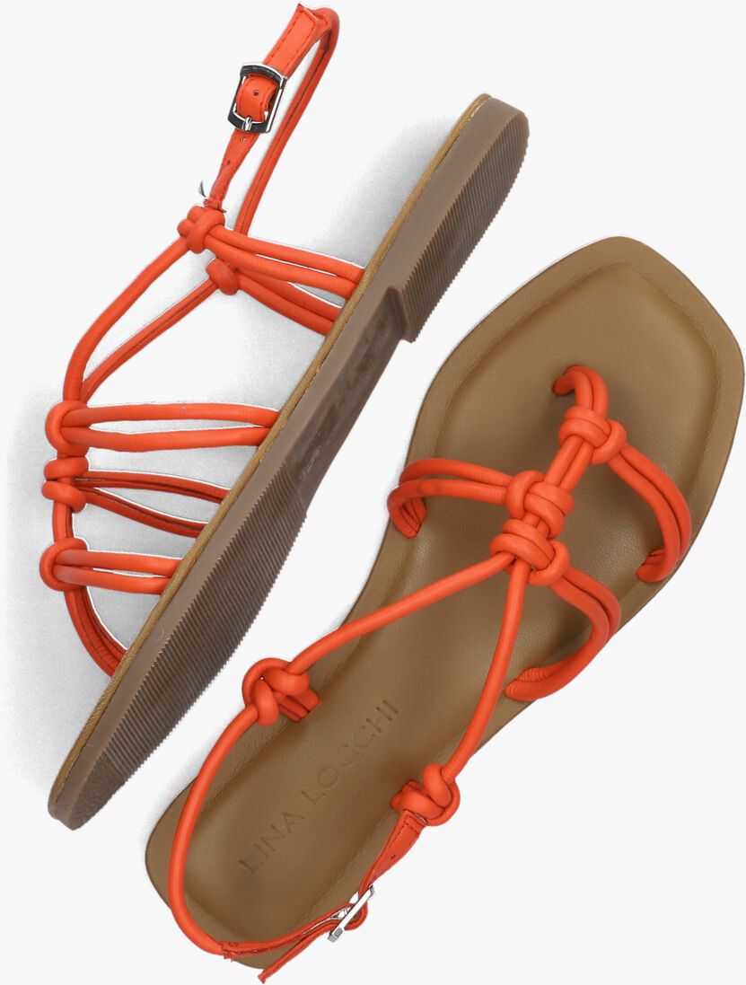 oranje lina locchi platte sandalen l1285
