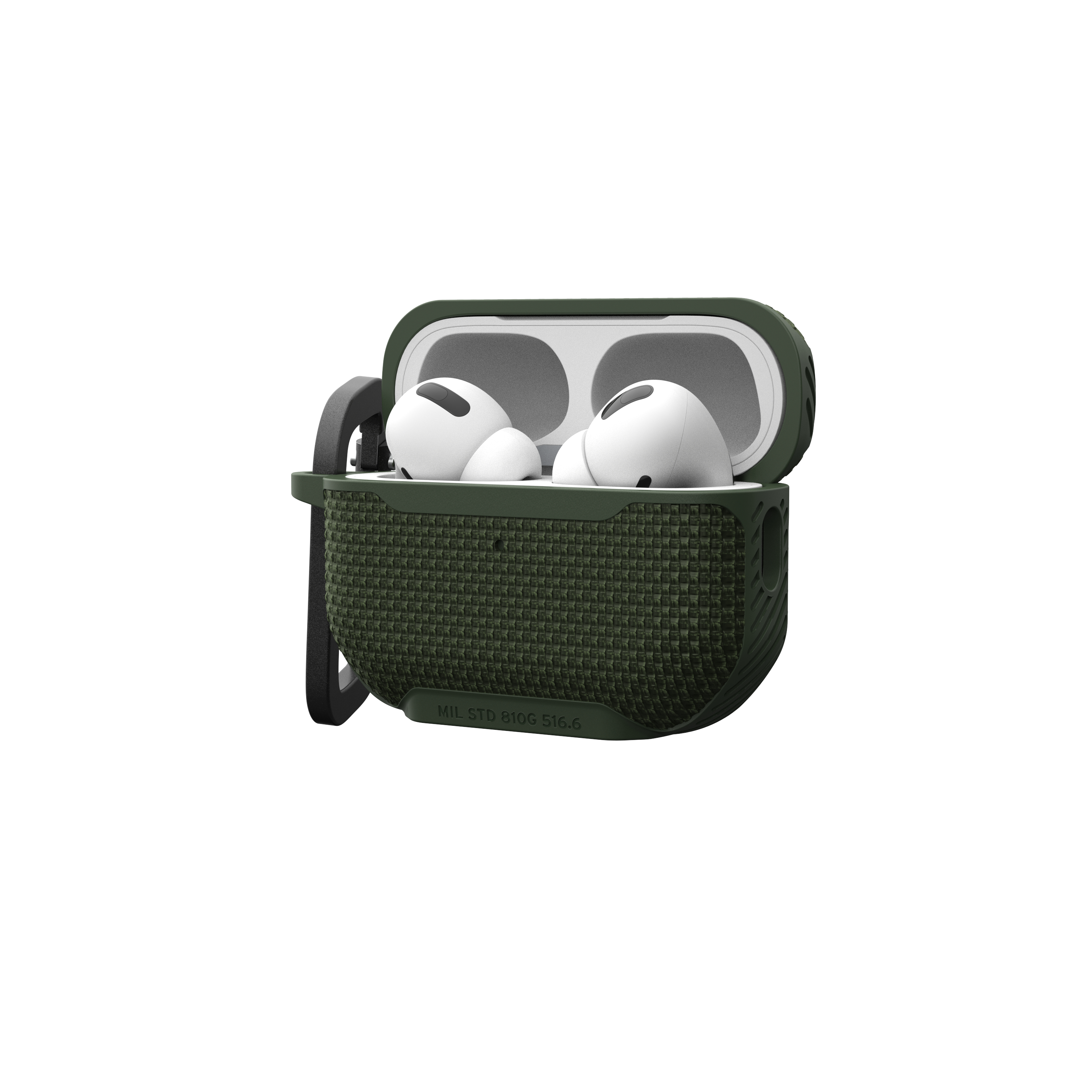 AirPods Pro 2 / AirPods Pro Nylon Schutzhülle mit Karabinerhaken Metropolis (104125117272) - Olive Drab