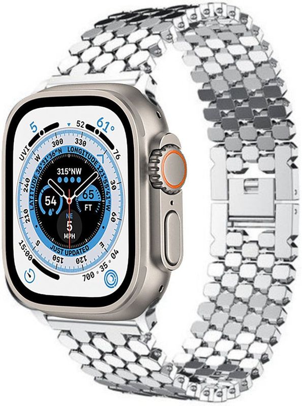 Apple - Watch Ultra - Stalen Vis Band - Zilver