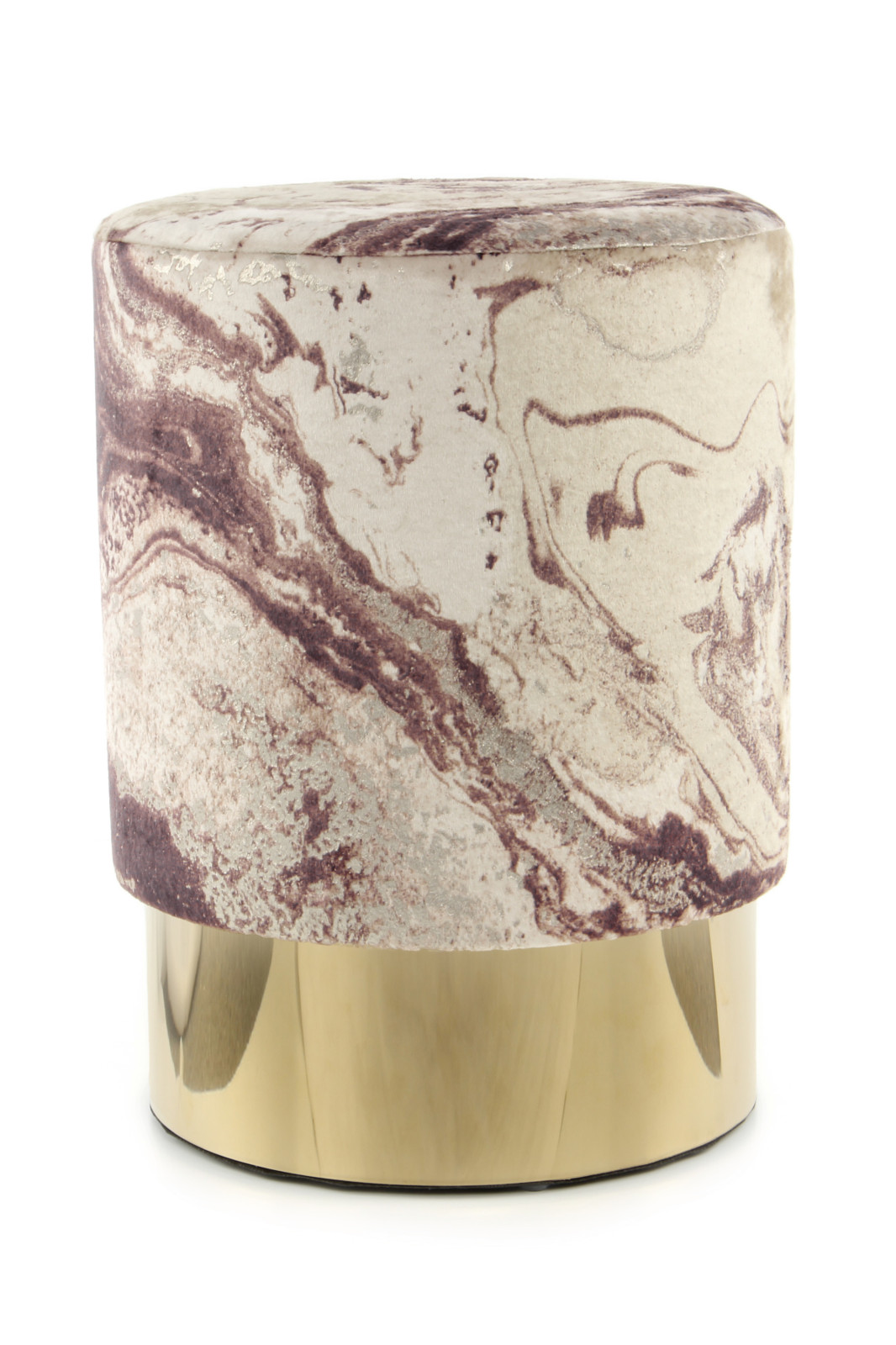 Polsterhocker GIPSY 325 - bronze-gold marmoriert - Samt