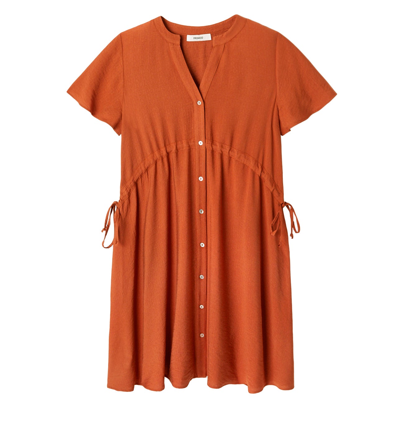 Robe courte évasée Femme - Caramel