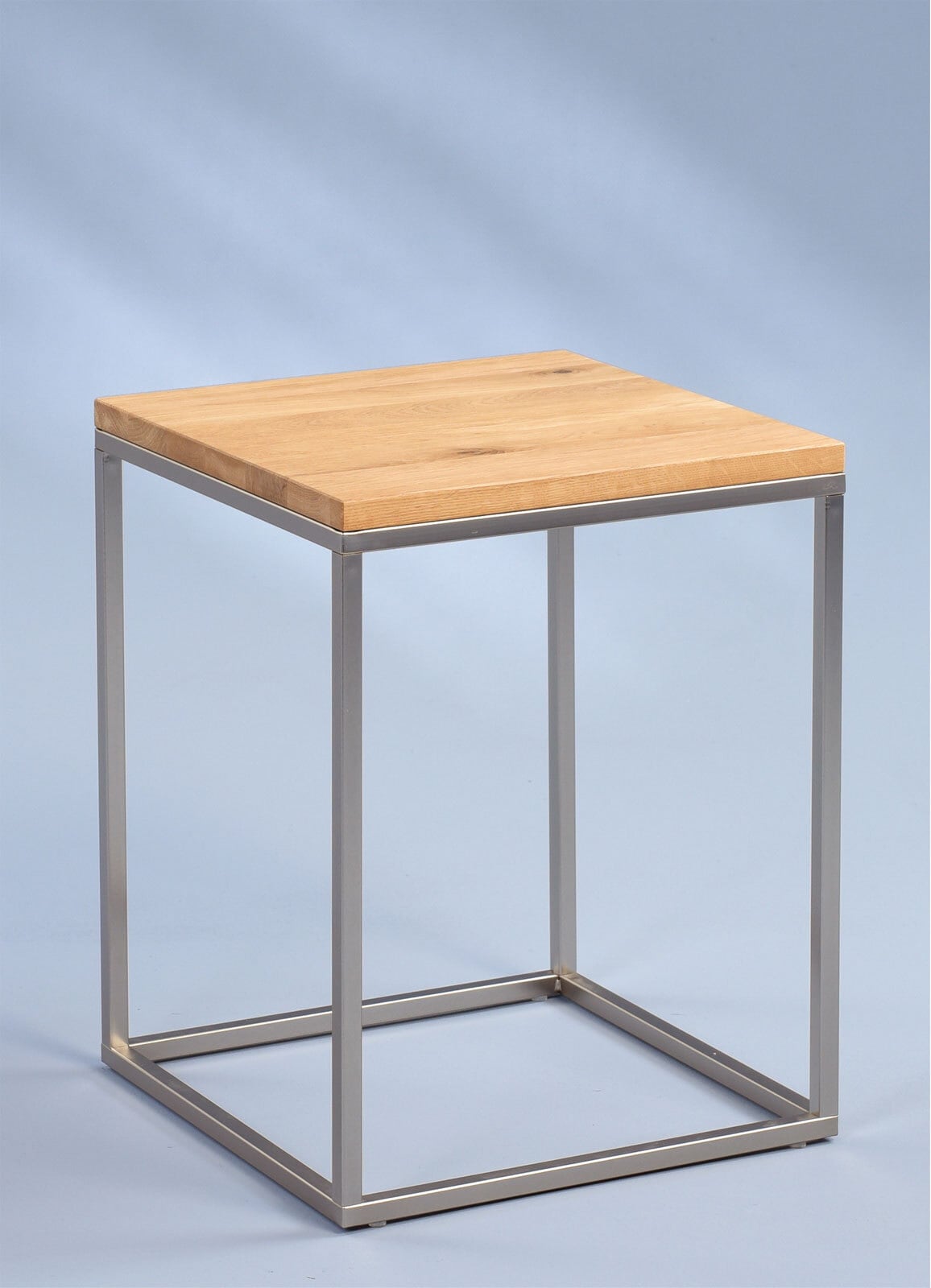 Beistelltisch 40 x 40 cm RALF Metall/Holznachbildung braun