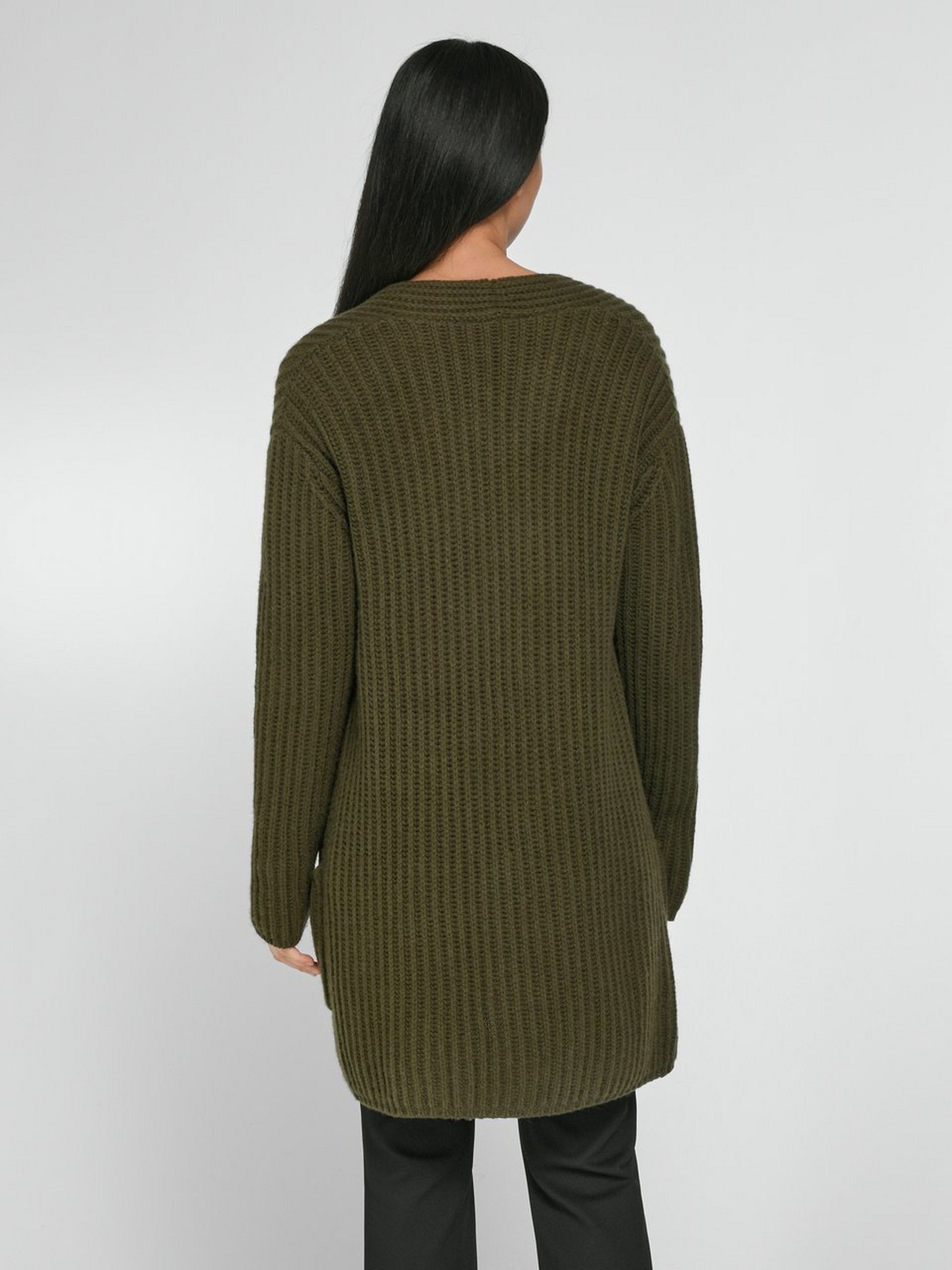 Long-Strickjacke