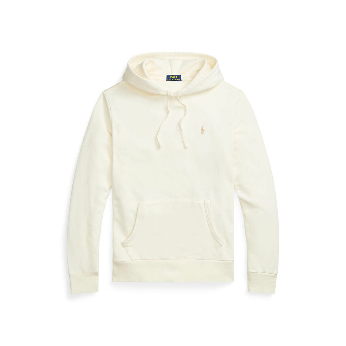 POLO RALPH LAUREN<br>Moletom com capuz em tecido felpudo, logotipo bordado
