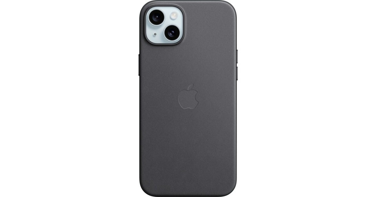 AppleFineWoven hoesje met MagSafe voor iPhone 15 Plus telefoonhoesje  (Zwart)