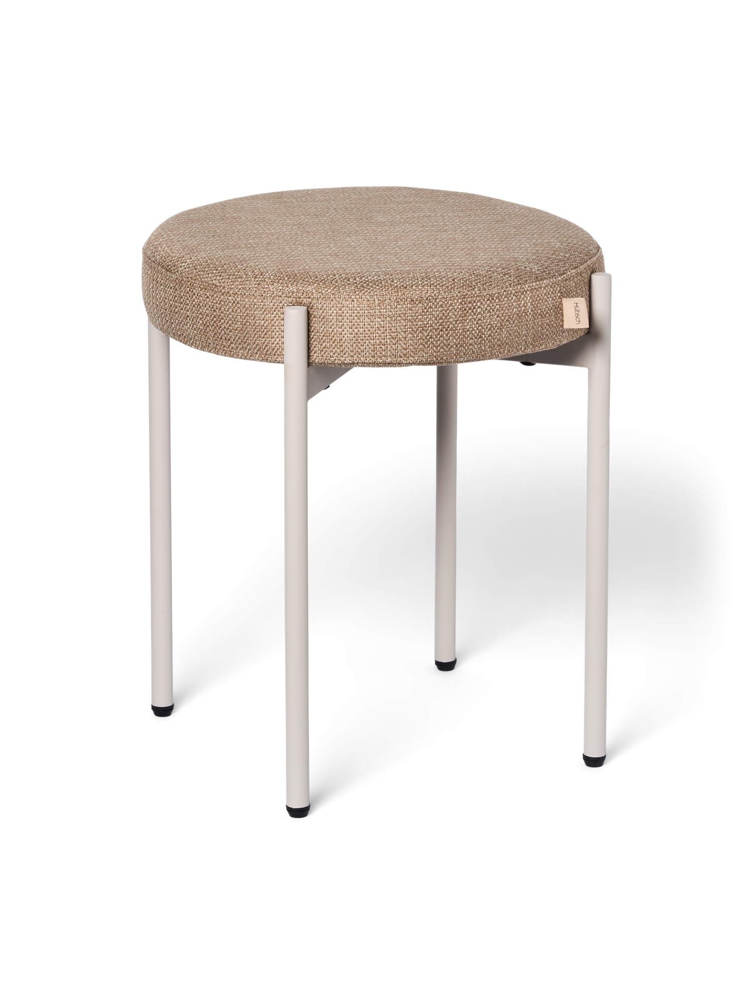 SILO skammel | Akryl/polyester/stål. Ø41 x H45 cm. | Sand, Grey | Hübsch
