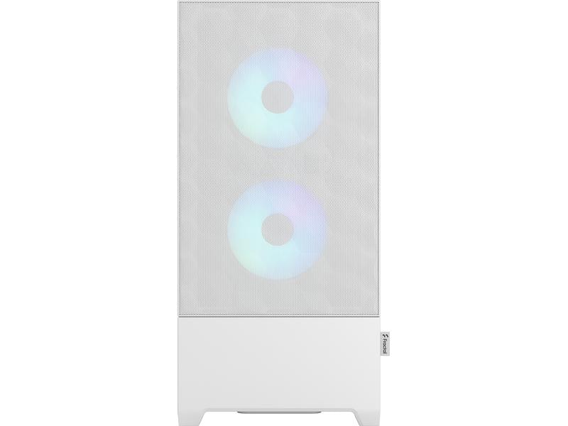 Fractal Design PC-Gehäuse Pop Air RGB TG Weiss Stylischer Gaming-Mid-Tower mit Sichtfenster und RGB-Lüfter