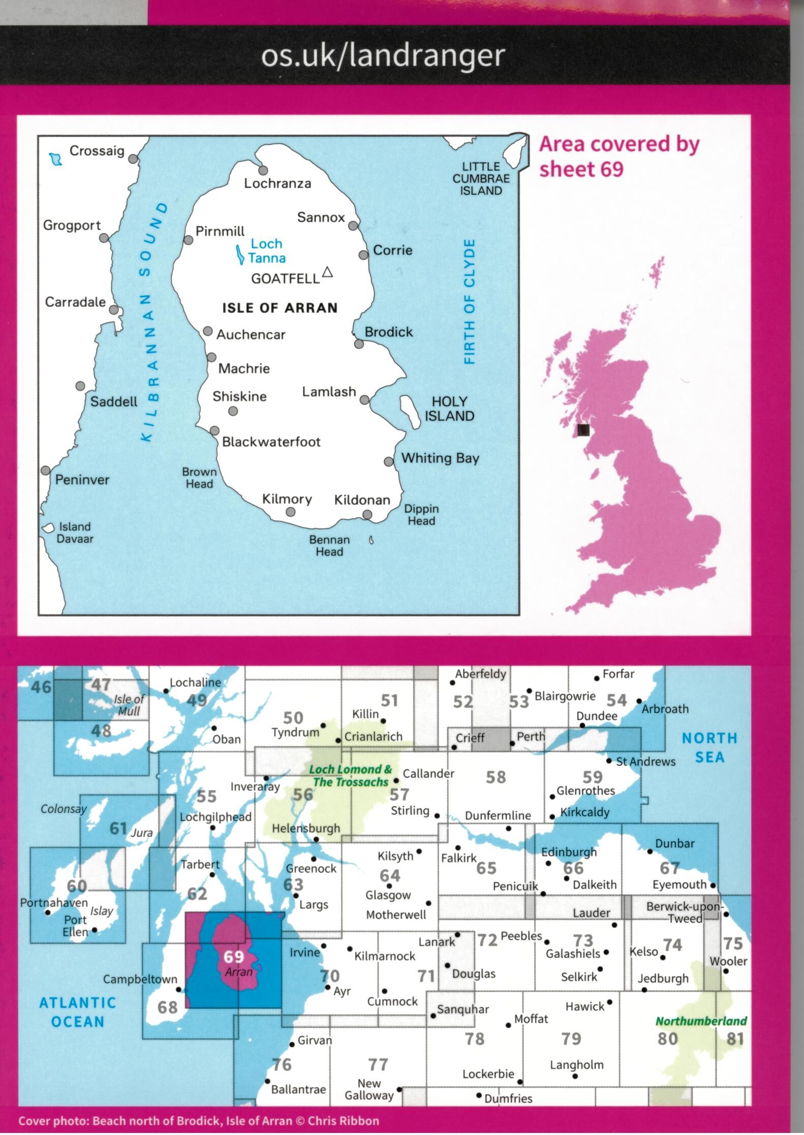 ORDNANCE SURVEY - 69 GB ISLE OF ARRAN 1 50 000