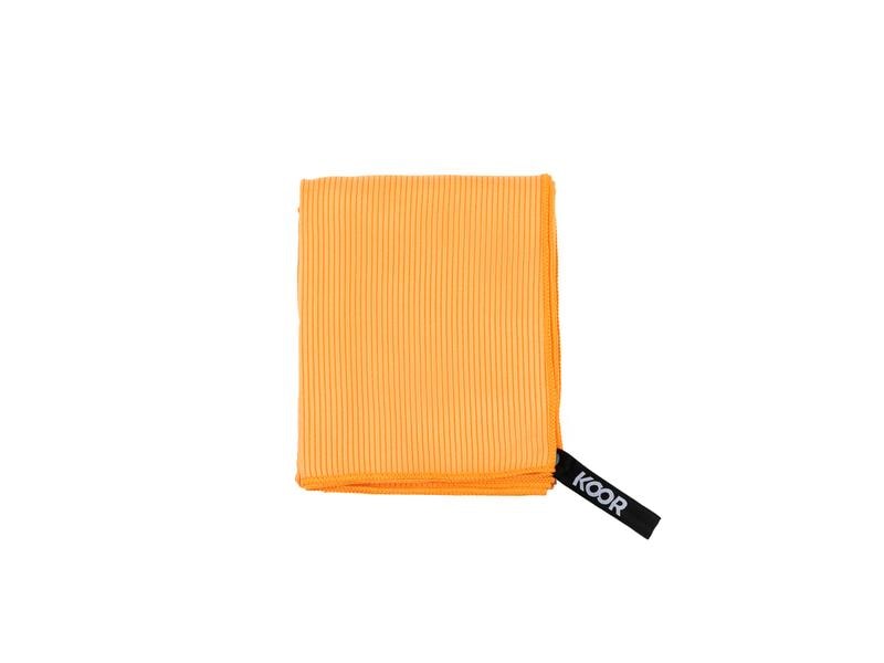 KOOR Badetuch Silva Onda Arancia L 80 x 130 cm Outdoor-Badetuch mit Silber-Ionen Veredelung