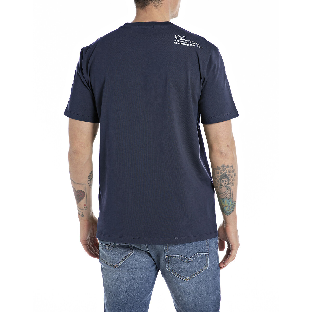 REPLAY<br>Camiseta com gola redonda