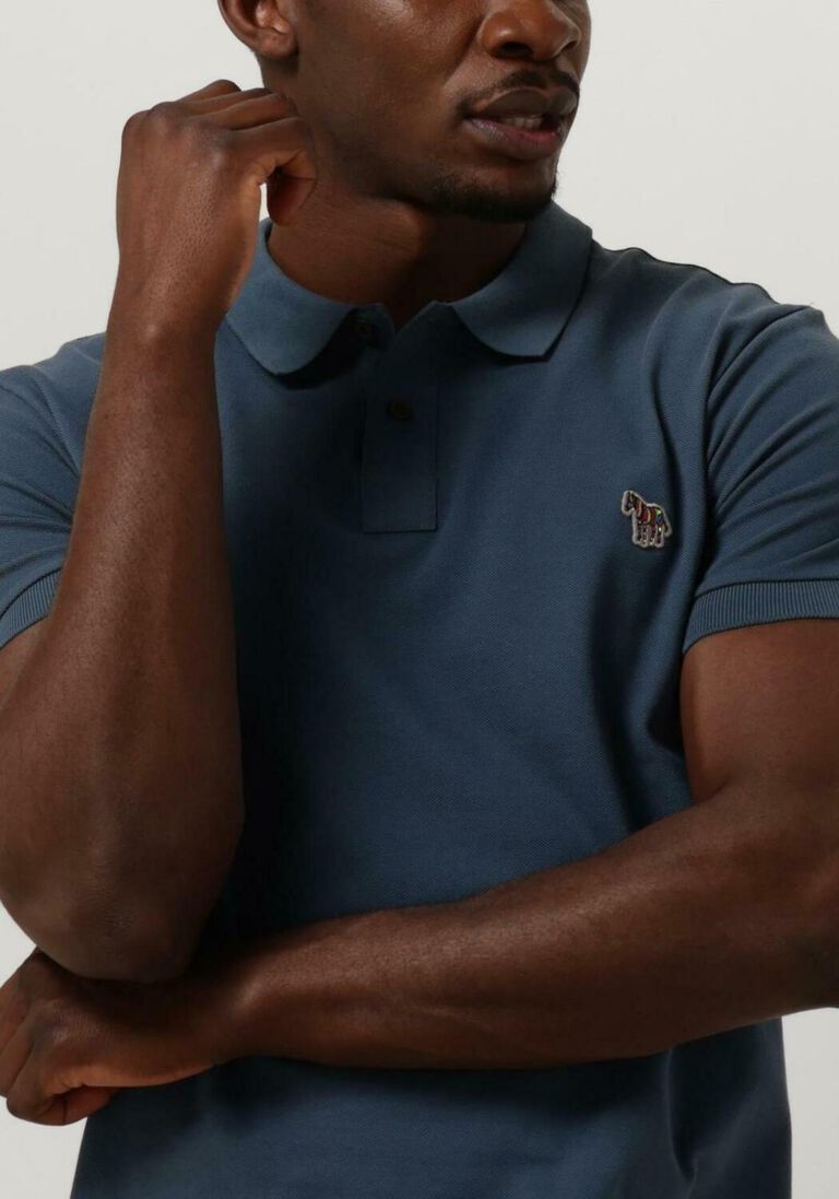 PS PAUL SMITH blauwe ps paul smith polo mens slim fit ss polo shirt zebra