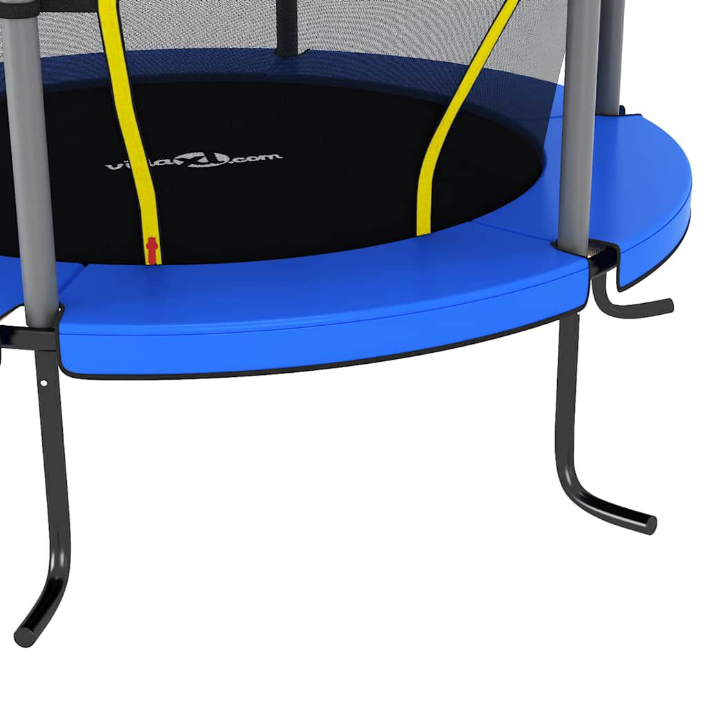 vidaXL Trampoline met net, rond, 140x160 cm, blauw