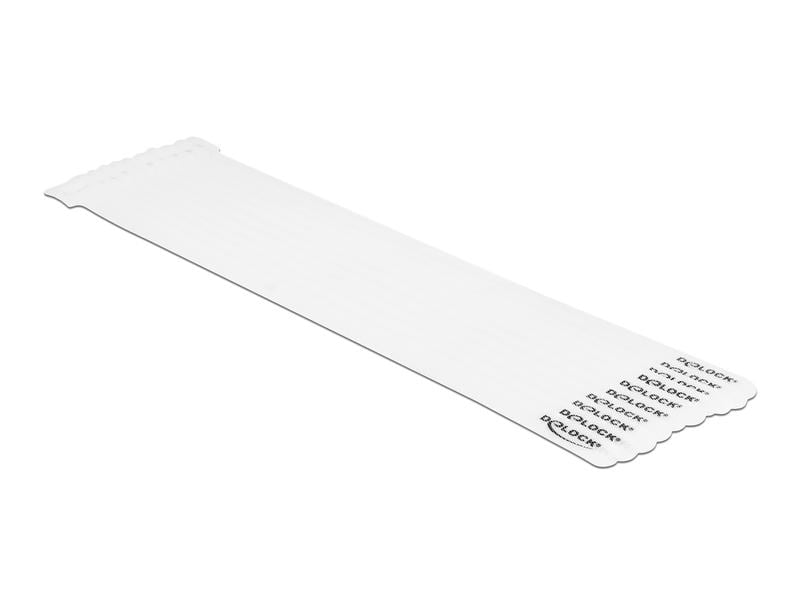 Delock Klettkabelbinder Weiss 300 mm x 12 mm 10 Stück Delock Klett-Kabelbinder L 300 x B 12 mm weiss 10 Stück