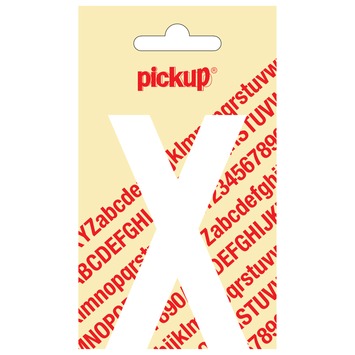 Pickup plakletter X wit mat 90 mm