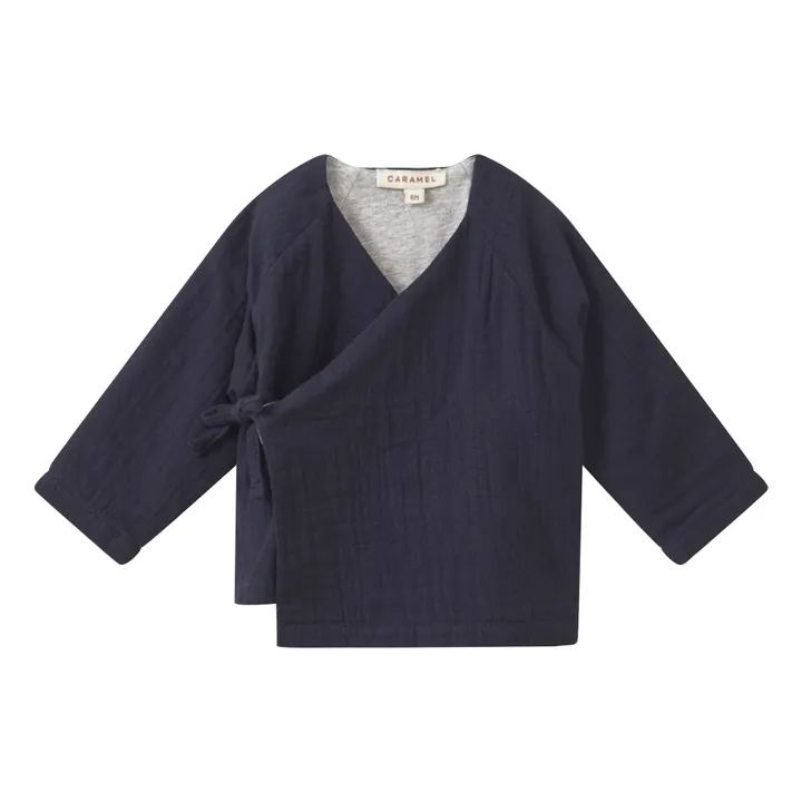 Caramel Cardigan Cache-Cœur Pochard | Bleu marine