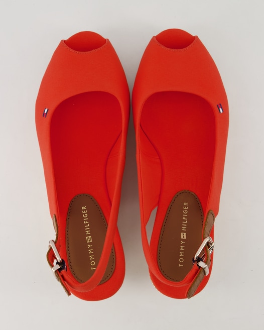 Tommy Hilfiger Iconic Elba Sling Back Wedges in Orange