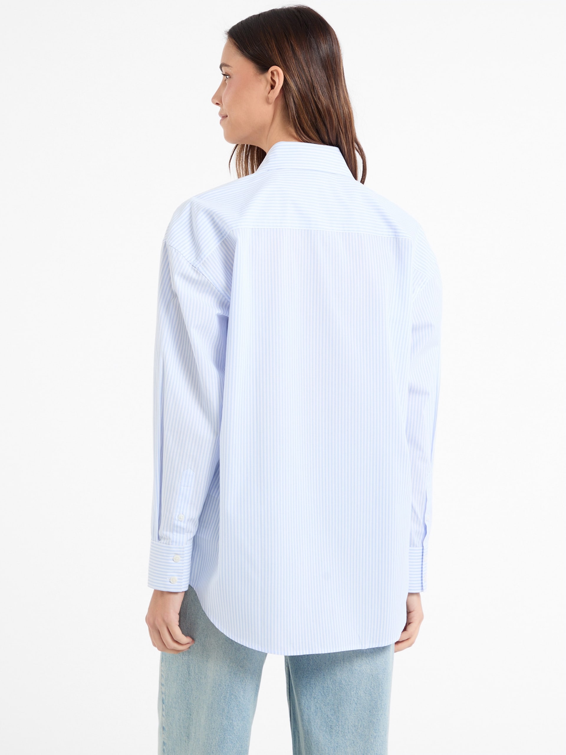 Camisa listrada em blocos de cores