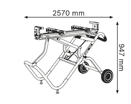 Bosch Professional GTA 2500 W transport- en werktafel inclusief machinehouder